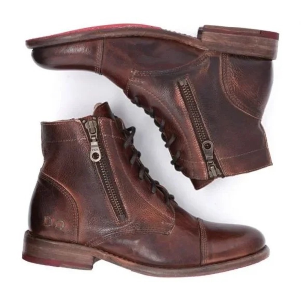 Bed/Stu Bonnie Ankle Boots NWOB Teak Rustic Size 8